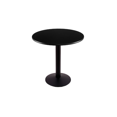 Holland Bar Stool Co 30" 214 Black Table, 24" dia. Top 214-1630BW24R